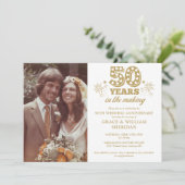 Im 50. Hochzeitstag Foto Einladung (Stehend Vorderseite)