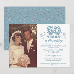 Im 60. Hochzeitstag Foto Einladung