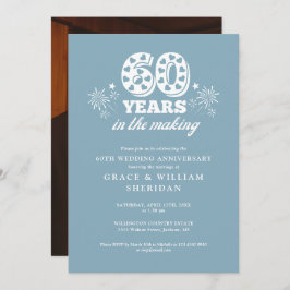 Im 60. Hochzeitstag Foto Einladung