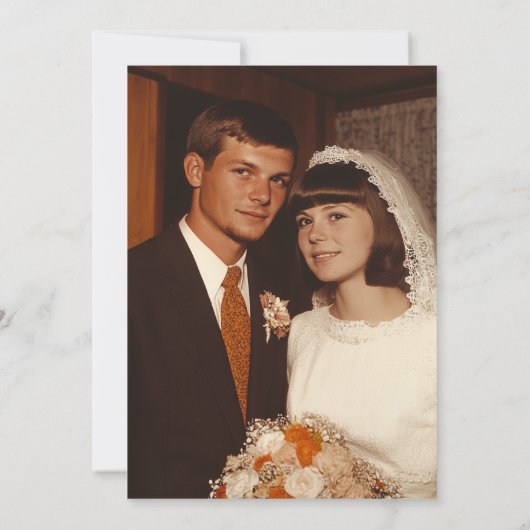 Im 60. Hochzeitstag Foto Einladung (Rückseite)