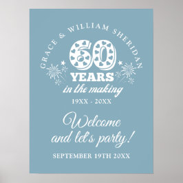 Im 60. Jubiläum Begrüßungszeichen Poster