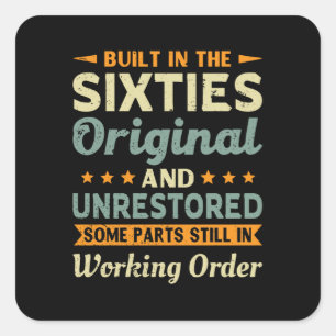 Im 60er gebaut, originell und unrestauriert, origi quadratischer aufkleber