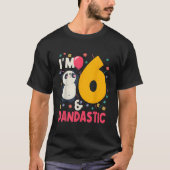 I'M 6 Pandastic Panda Py Celebration 6Th T-Shirt (Vorderseite)