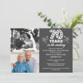 Im 70. Hochzeitstag 2 Foto Einladung (Stehend Vorderseite)