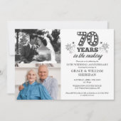 Im 70. Hochzeitstag 2 Foto Einladung (Vorderseite)