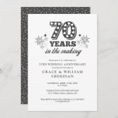 Im 70. Hochzeitstag Einladung (Vorne/Hinten)