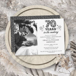 Im 70. Hochzeitstag Foto Einladung