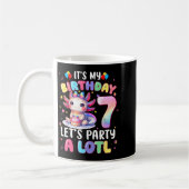 I'm 7th Birthday Girl Cute Axolotl 7 Year Old Bday Kaffeetasse (Links)