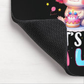 I'm 7th Birthday Girl Cute Axolotl 7 Year Old Bday Mousepad (Ecke)