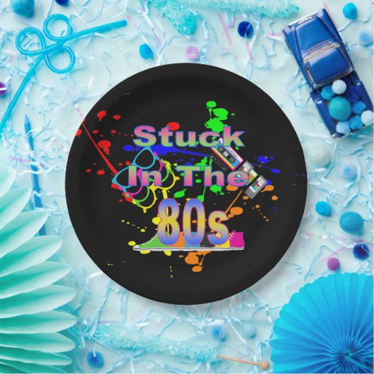 Im 80er stecken pappteller (Party)