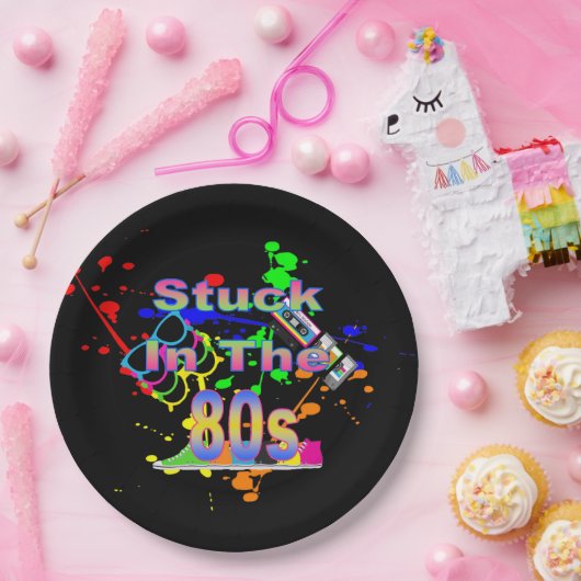 Im 80er stecken pappteller (Party)