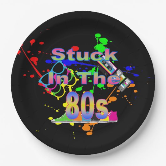 Im 80er stecken pappteller (Vorderseite)