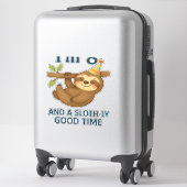 I'm 8 and a Sloth-ly Good Time Classic T-Shirt Aufkleber (Koffer)