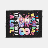 I'm 8th Birthday Girl Cute Axolotl 8 Year Old Bday Fleecedecke (Vorderseite (Horizontal))