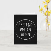 Im A Alien Halloween Costume Karte (Gelbe Blume)