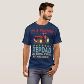 Im A Bauer Stepdad Happy Vathers Day Tractor T-Shirt (Vorne ganz)