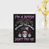 I'm A Beautiful Intelligent Thoughtful Caring Hone Karte (Gelbe Blume)