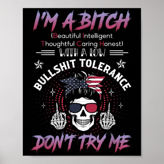 I'm A Beautiful Intelligent Thoughtful Caring Hone Poster (Vorne)