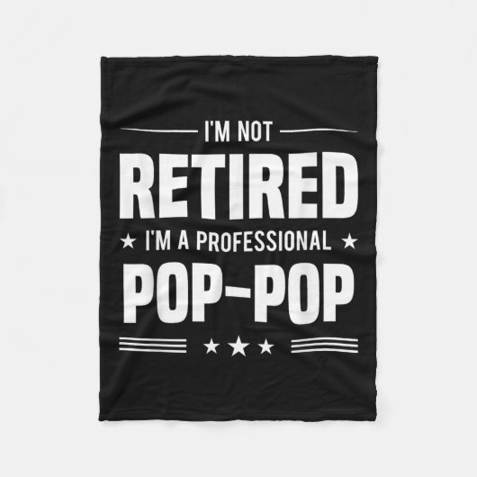Im A Berufliche Pop-Pop-Rente Fleecedecke (Vorderseite)