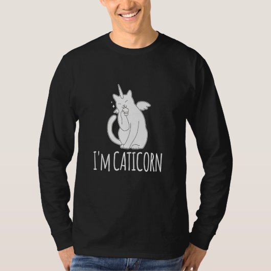 Im A Caticorn Unicorn Cat T-Shirt (Vorderseite)