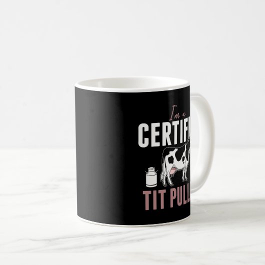 Im a Certified tile pulle Funny Bauer Kaffeetasse (VorderseiteRechts)