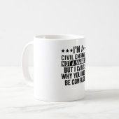 I'm A Civil Engineer Not A Magician Funny Kaffeetasse (Vorderseite Links)