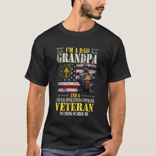 I'm a Dad Grandpa Special Operations Command SOCOM T-Shirt (Vorderseite)