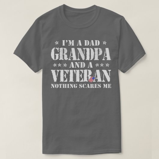 I'm A Dad Grandpa Veteran Father's Day Men  T-Shirt (Design vorne)