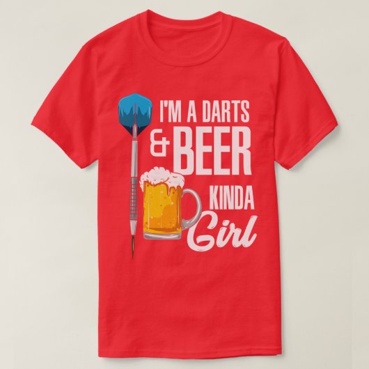 Im A Darts Beer Kinda Girl T-Shirt (Design vorne)