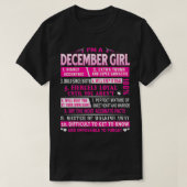 I'm A December Girl December Birthday T-Shirt (Design vorne)