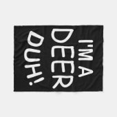 I'm A Deer Duh Christmas Costume Funny Tee  Fleecedecke (Vorderseite (Horizontal))