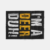 I'm A Deer Duh! Funny Halloween Party Costume  Fleecedecke (Vorderseite (Horizontal))