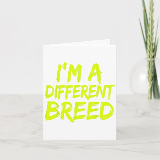 I'm A Different Breed _ Ec Motivational Work Out  Karte (Vorderseite)