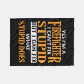 I'm A Firefighter I Can't Fix Stud Funny Firefight Fleecedecke (Vorderseite (Horizontal))
