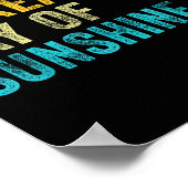 I'm A Freaking Ray Of Sunshine Funny Sarcastic Vin Poster (Ecke)