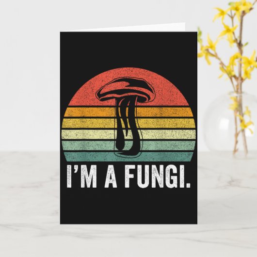 I'm A Fungi Shirt Funny Mushrooms Fun Guy Pun Biol Karte (Gelbe Blume)