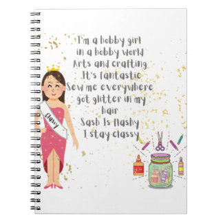 I'm a Hobby Girl in A Hobby World Notebook Notizblock