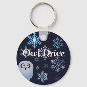 I'm A Hoot Snowy Owl Christmas Owl Blue Schlüsselanhänger