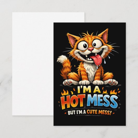  I'm a Hot Mess Dankeskarte (Vorne/Hinten)