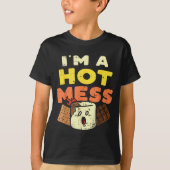 Im A Hot Mess Marshmallow Smores Summer Campfire C T-Shirt (Vorderseite)