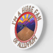 I'm a Huge Fan of Auen Geology Pun Große Wanduhr (Winkel)