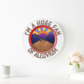 I'm a Huge Fan of Auen Geology Pun Große Wanduhr (Zuhause)