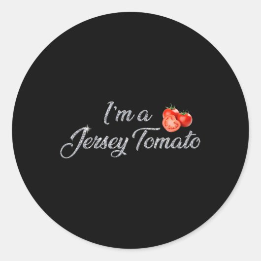 I'm A Jersey Tomato, New Jersey, Garden State, Jer Runder Aufkleber (Vorderseite)