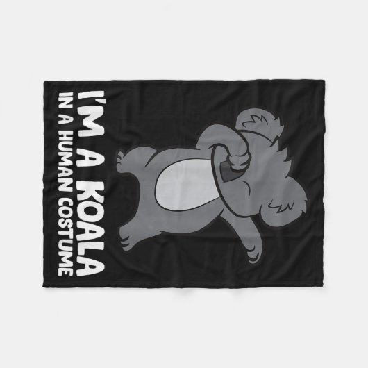 I'm A Koala In A Human Costume Funny Koala Fleecedecke (Vorderseite (Horizontal))