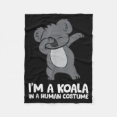 I'm A Koala In A Human Costume Funny Koala Fleecedecke (Vorderseite)