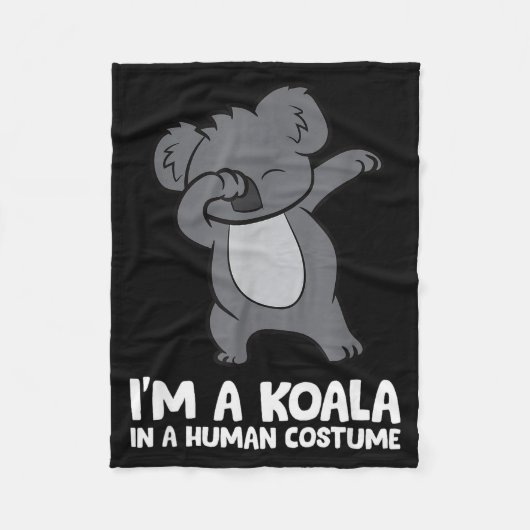 I'm A Koala In A Human Costume Funny Koala Fleecedecke (Vorderseite)