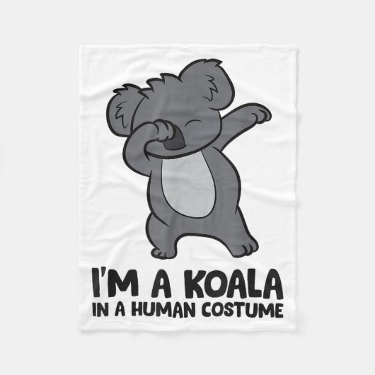 I'm A Koala In A Human Costume Funny Koala Fleecedecke (Vorderseite)