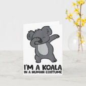 I'm A Koala In A Human Costume Funny Koala Karte (Gelbe Blume)