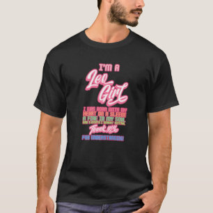 I'm A Leo Girl I Was Born With My Heart Lion Prese T-Shirt