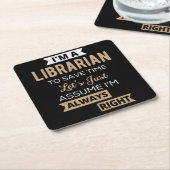 I'm A Librarian Rechteckiger Pappuntersetzer (angewinkelt)